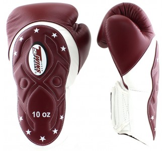Боксерские перчатки Twins Special (BGVL-6-MK white/maroon)